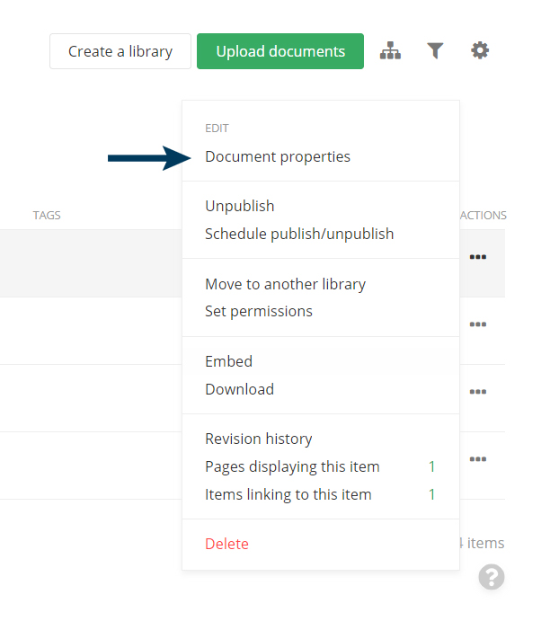 documents edit properties
