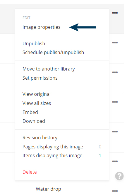 images edit properties