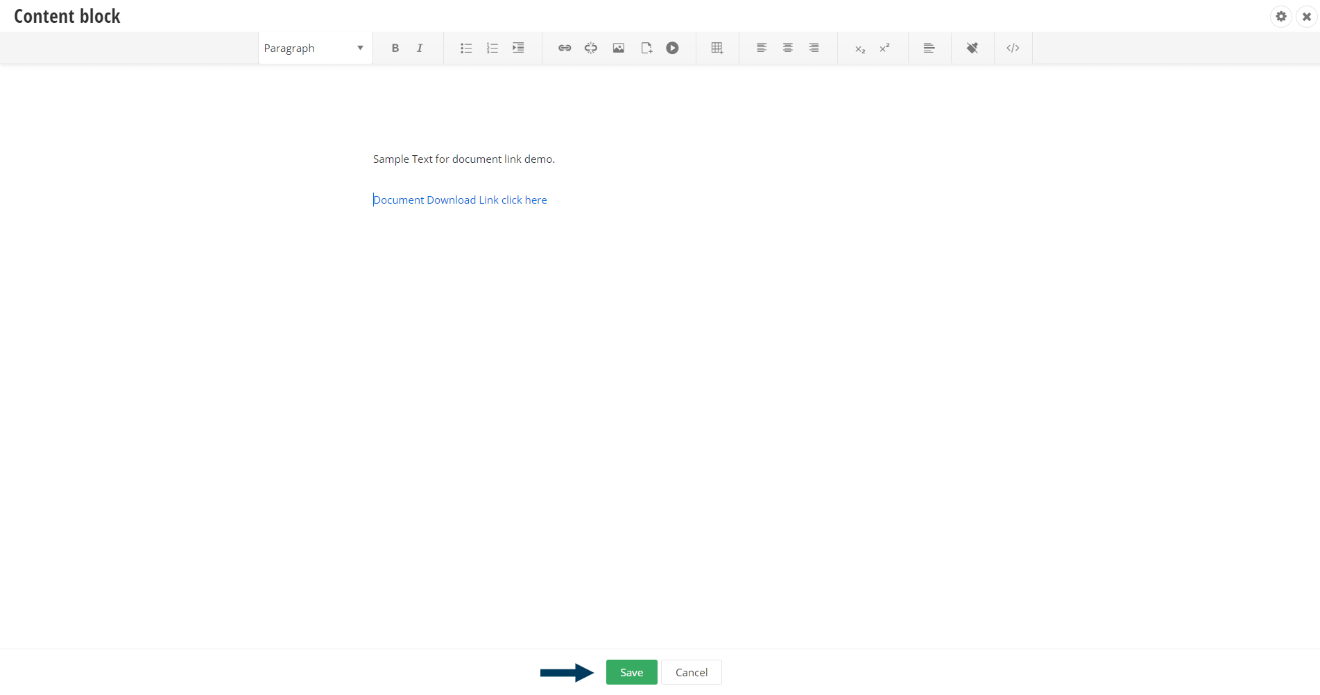 Sample Text with Document Link