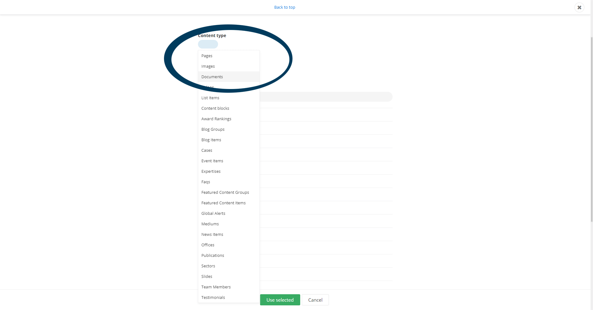 Documents List