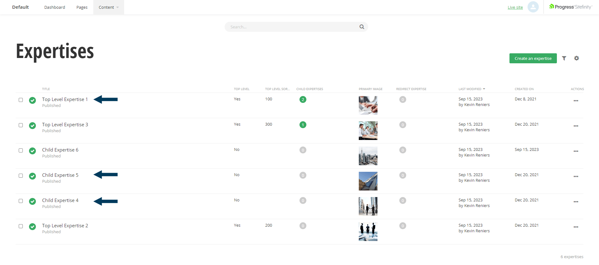 Expertise List