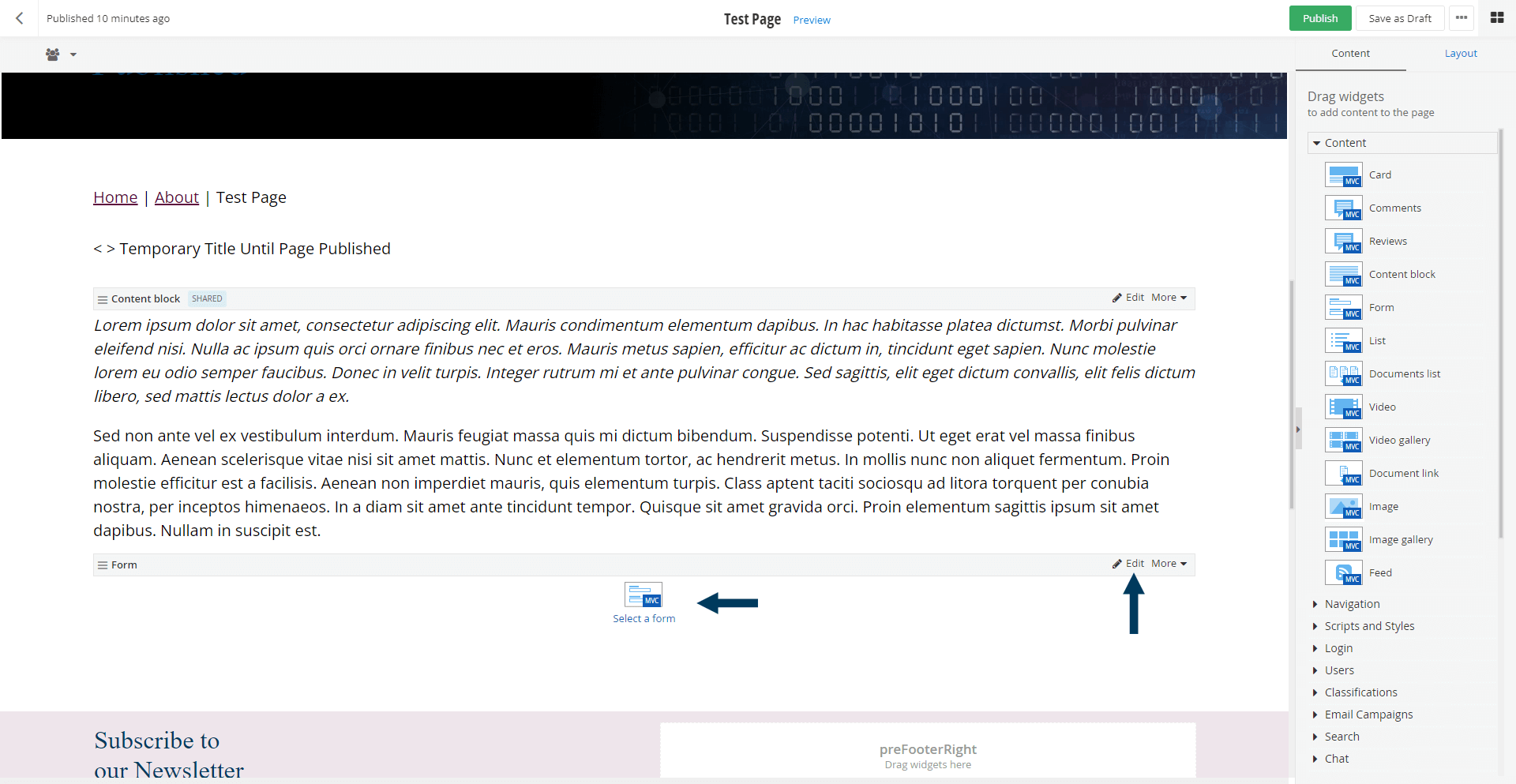 Edit the Form Widget