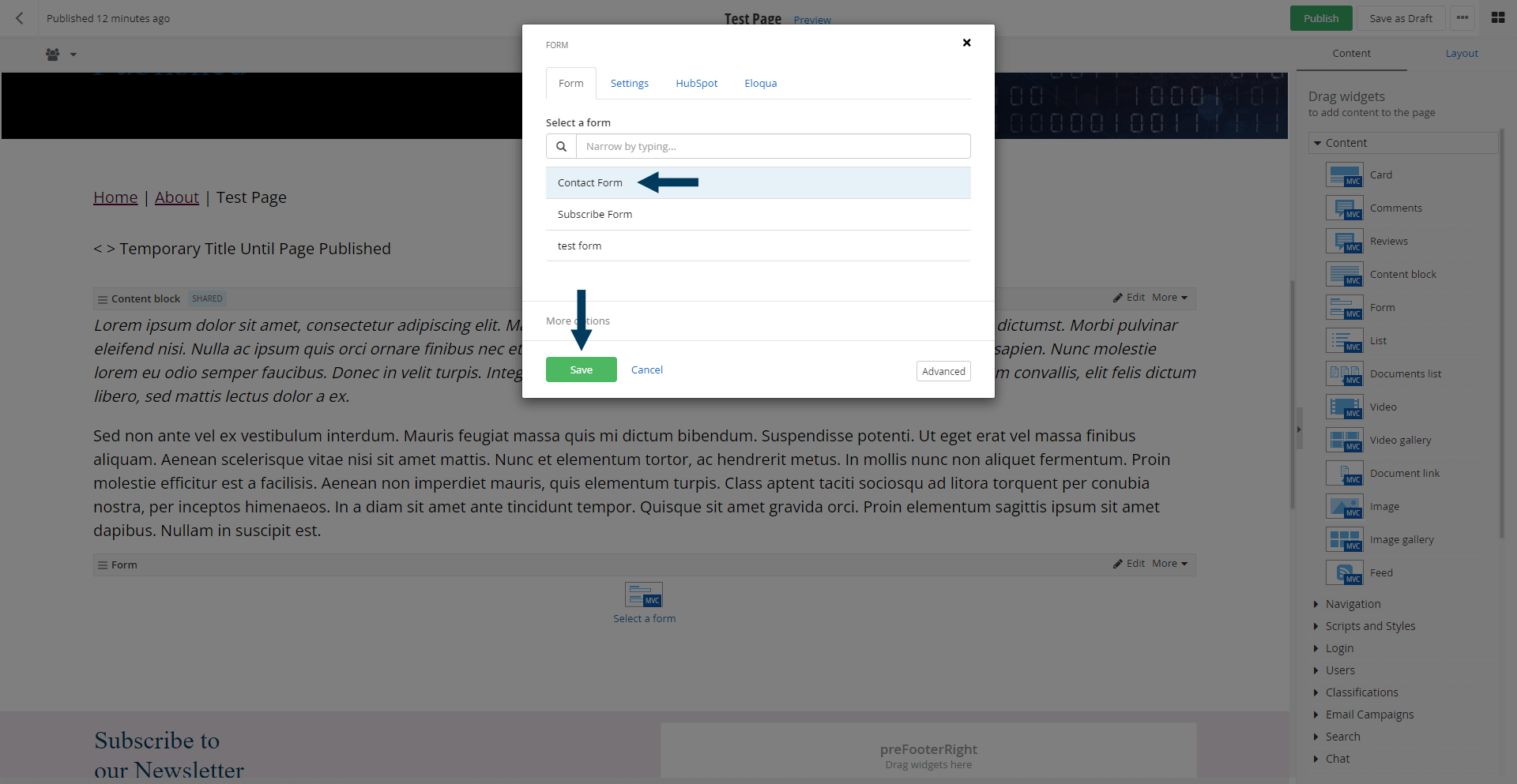Select which Form to Display