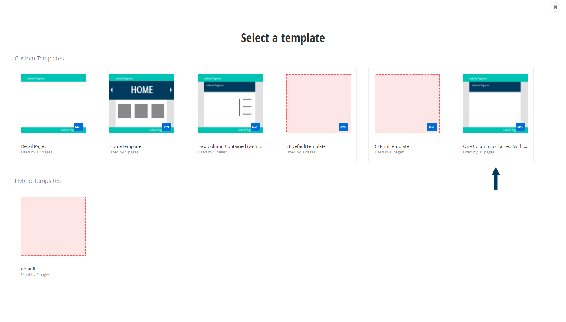 Select a Layout