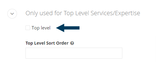 Top Level Service or Epertise