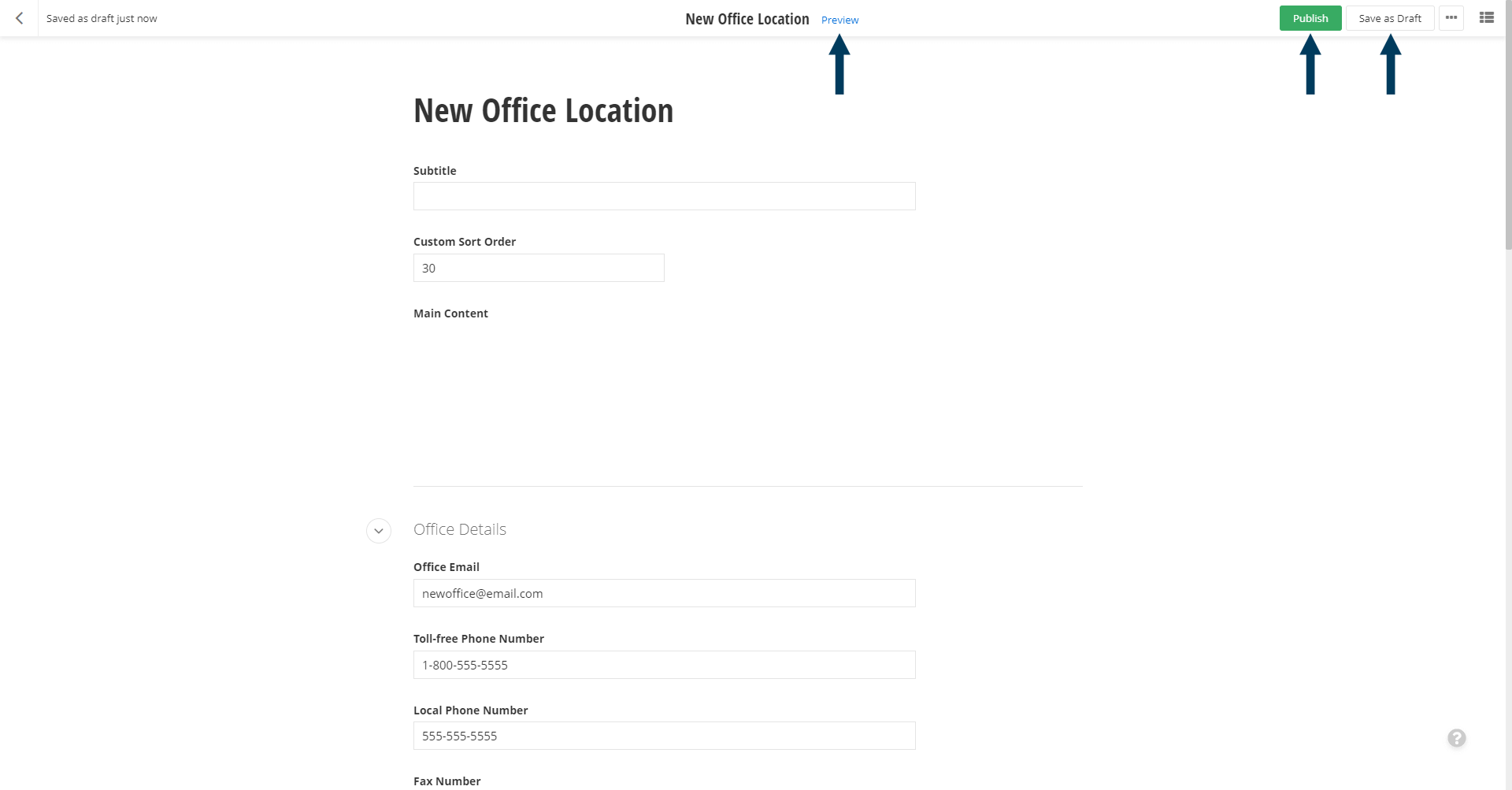 Save or Publish Office