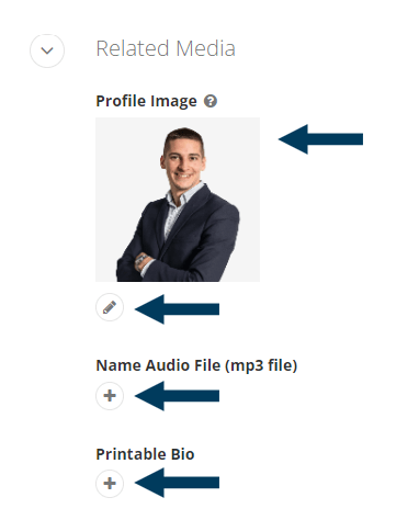 Edit Team Member Related Media