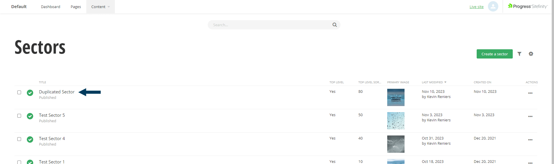 Select Industry to Open and Edit