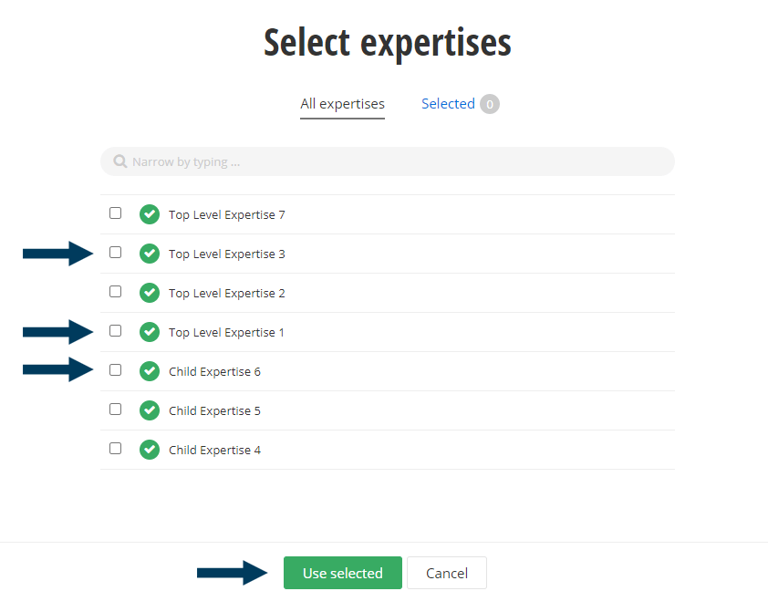 Select from Show All