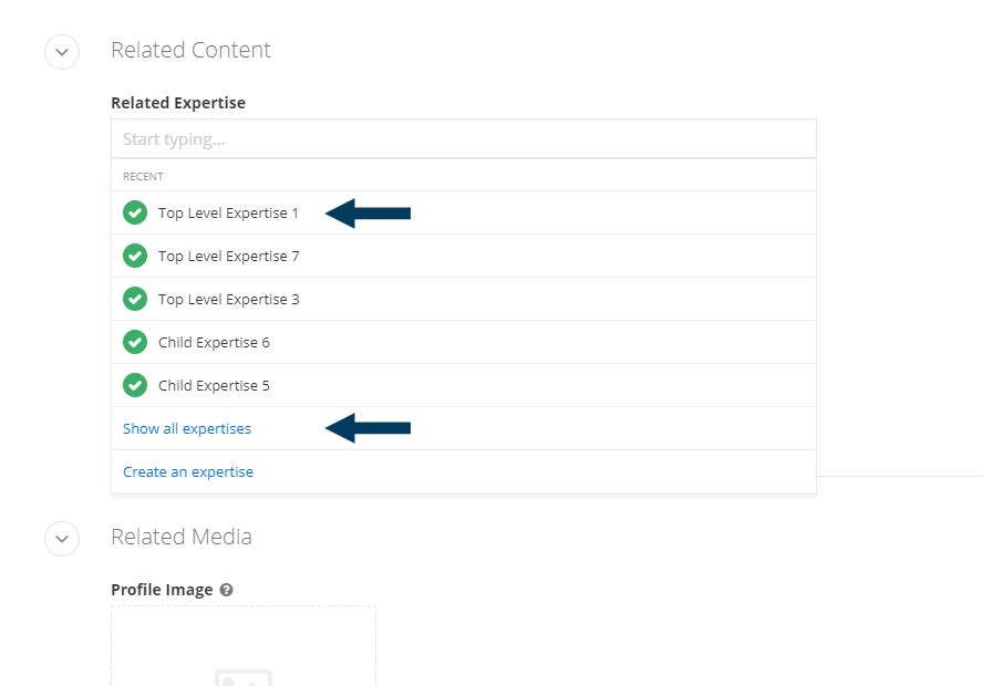 Add Related Expertise