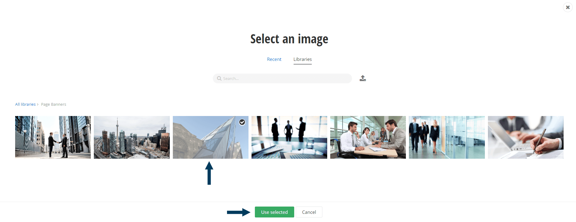 Select Image from a Library