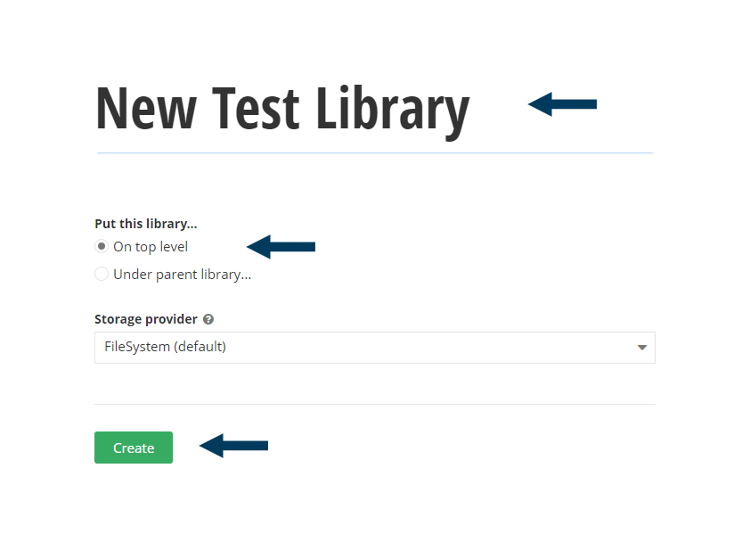 Create a Parent Library