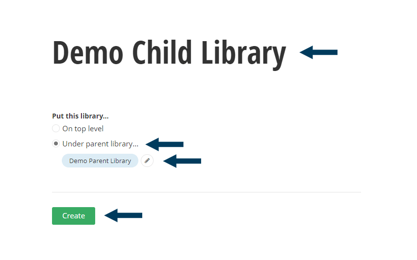 Create Child Library