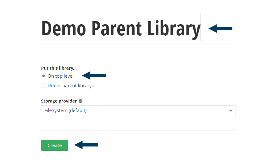 Create Parent Library