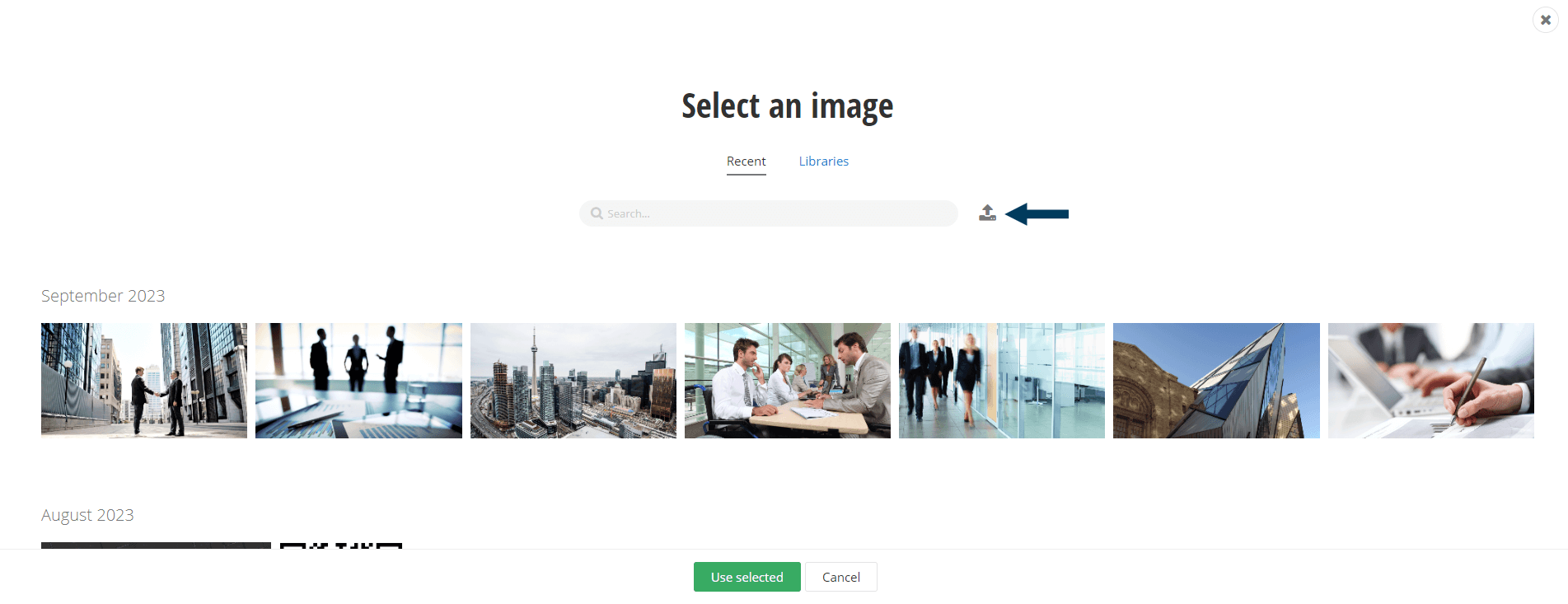Select Image Screen