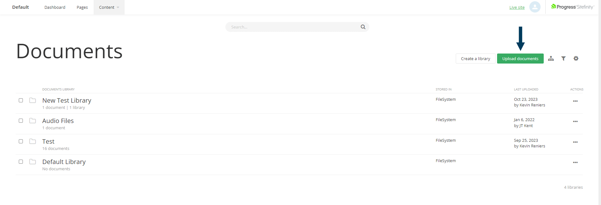 Upload Document Button