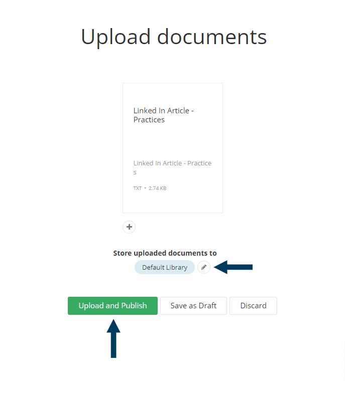Select Library to Store Document