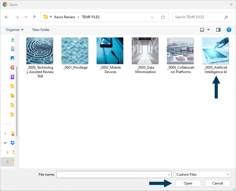 Select Image and Open