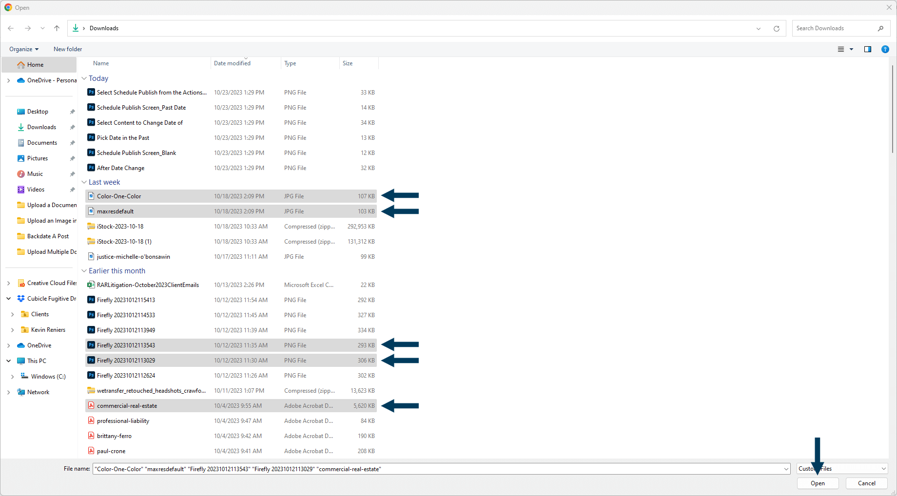 Select Multiple Files