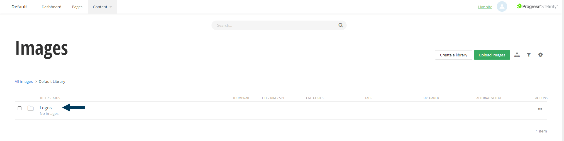 Browse to Library