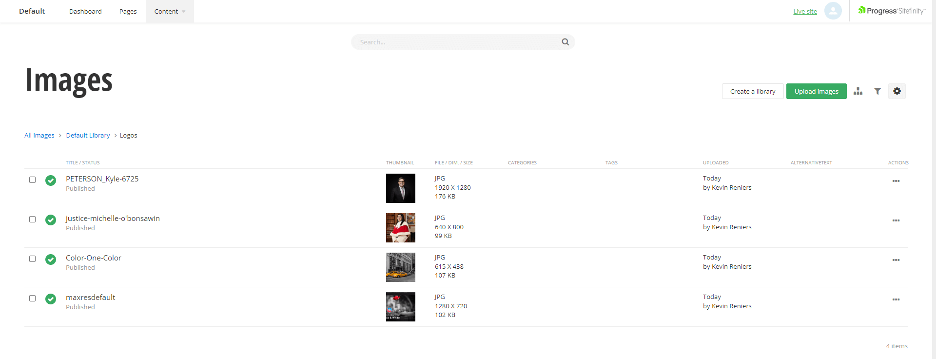 Library with Images Inside
