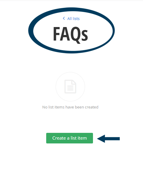 Empty List View - Create