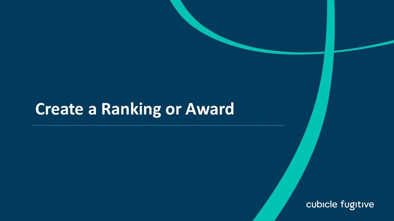 Create a Ranking or Award