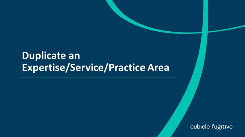 Duplicate an Expertise or Service