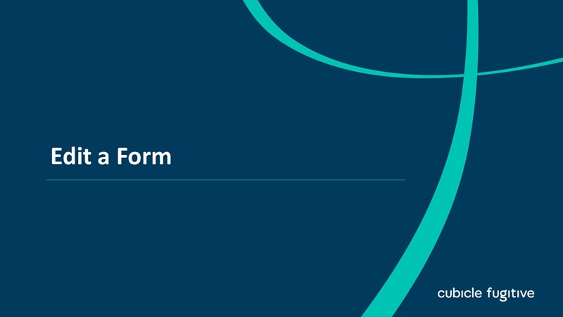Edit a Form
