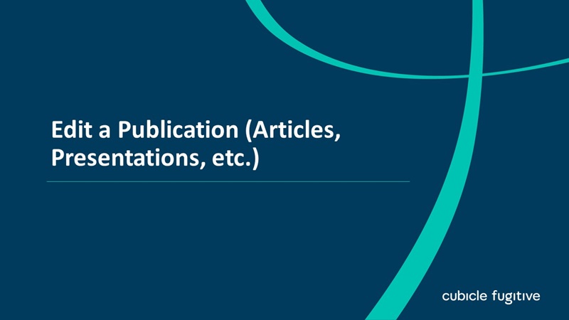 Edit a Publication