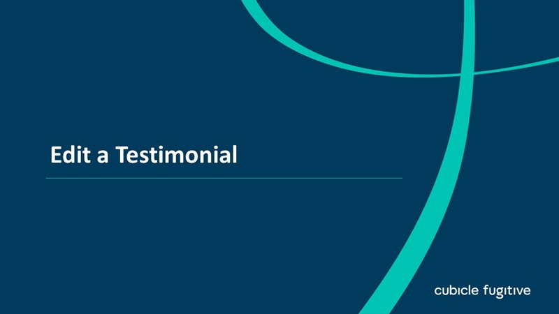 Edit a Testimonial