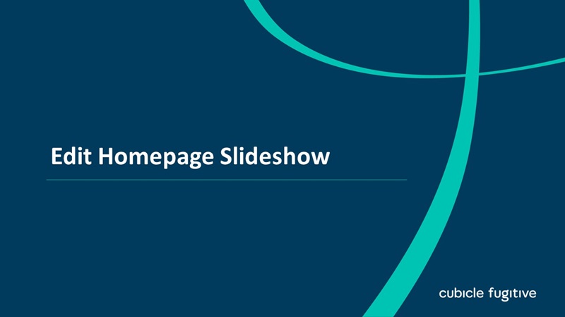 Edit Homepage Slideshow