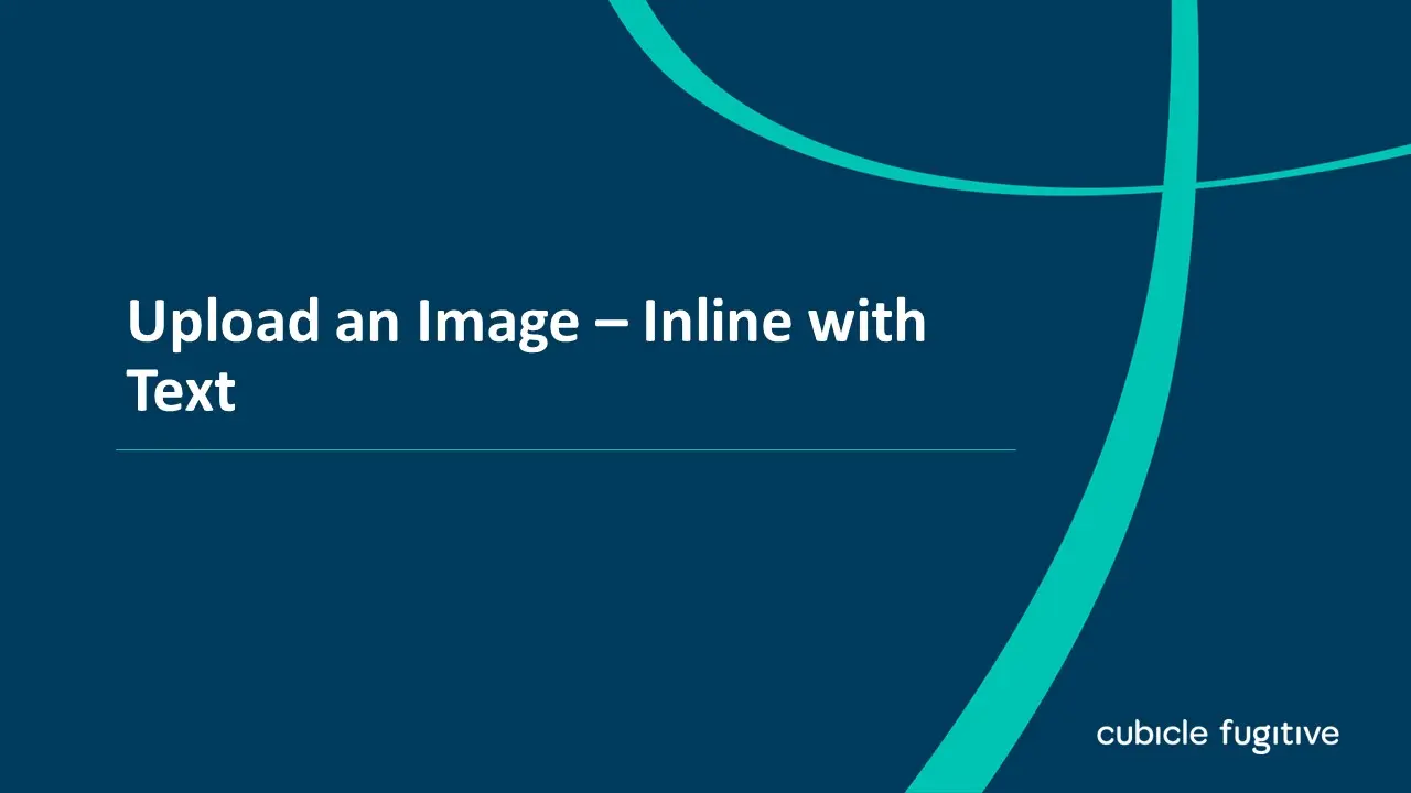 Upload an Image - Inline with Text